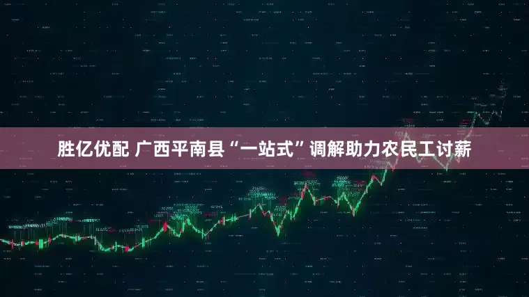 胜亿优配 广西平南县“一站式”调解助力农民工讨薪