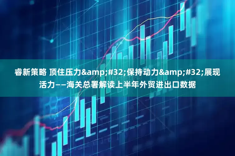 睿新策略 顶住压力&#32;保持动力&#32;展现活力——海关总署解读上半年外贸进出口数据